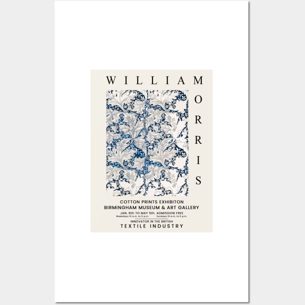 William Morris Wallflower Pattern 1890, William Morris Floral Exhibition Wall Art Design Wall Art by VanillaArt